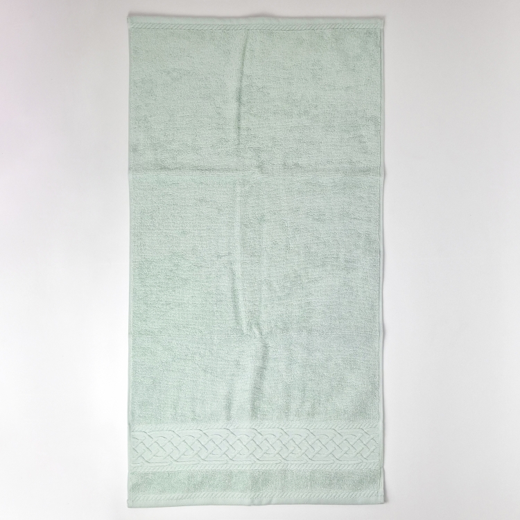 rozłożony Ręcznik Sydney polski bawełniany- mięta 70x140